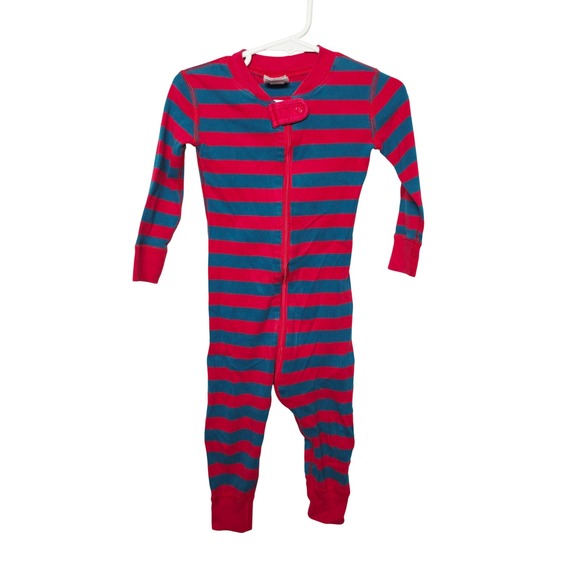 Hanna Andersson Other - Hanna Andersson One Piece Kids 18-24 mos Red Blue Striped Snug Fit Sleeper